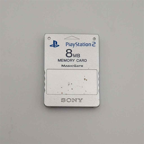 Playstation 2 Tilbehør - Sølv Memory Card 8MB (B Grade) (Genbrug)